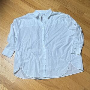 J. Jill White 200% Cotton Button Down Shirt